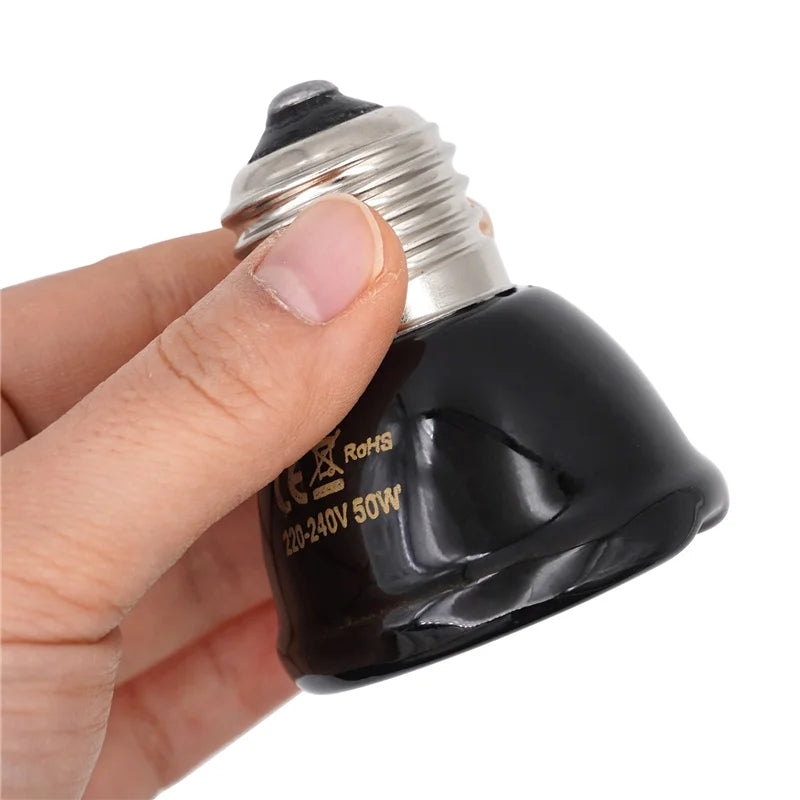 Ceramic Infrared Heat Emitter — 20,000-Hour No-Light Bulb, E27, 25W-100W