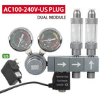 Aquarium CO2 Pressure Regulator with Solenoid Valve (Bubble Meter, Quick-Connect)