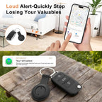 4-Pack Bluetooth Trackers for iOS with Sound Key Finder & Smart Item Locator