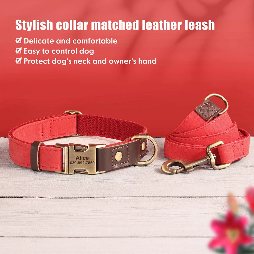 Personalized Dog Collar & Leash Set