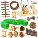 Wooden Molar Chew Toy Set — For Rabbits, Guinea Pigs & Small Pets