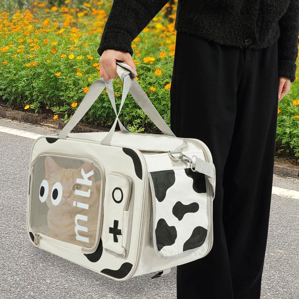 Pet Trolley Carrier Suitcase (Portable, Up to 22 lbs, Cat & Small Dog)
