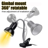Rotatable Reptile Lamp Holder — Adjustable Basking Fixture for Turtles & Lizards