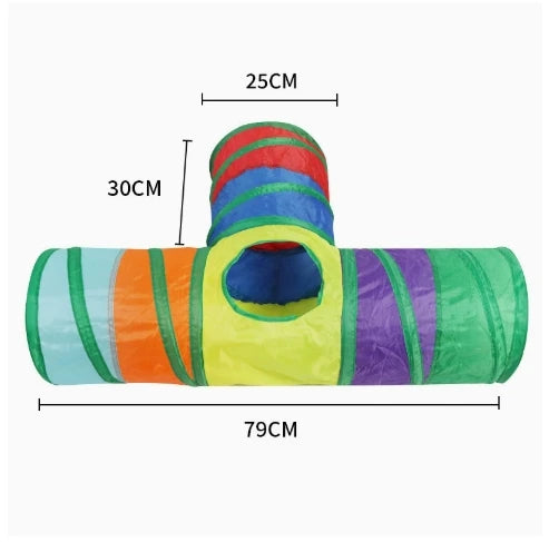Foldable Crinkle Cat Play Tunnel