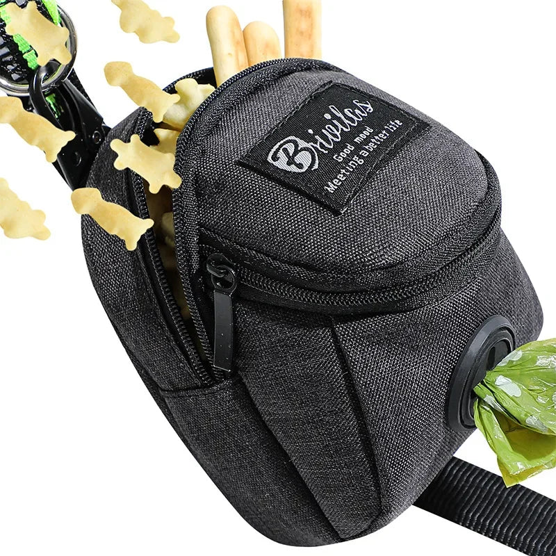 Portable Dog Walking Bag (Waste Bag Dispenser, Leash Holder, Storage Pouch)