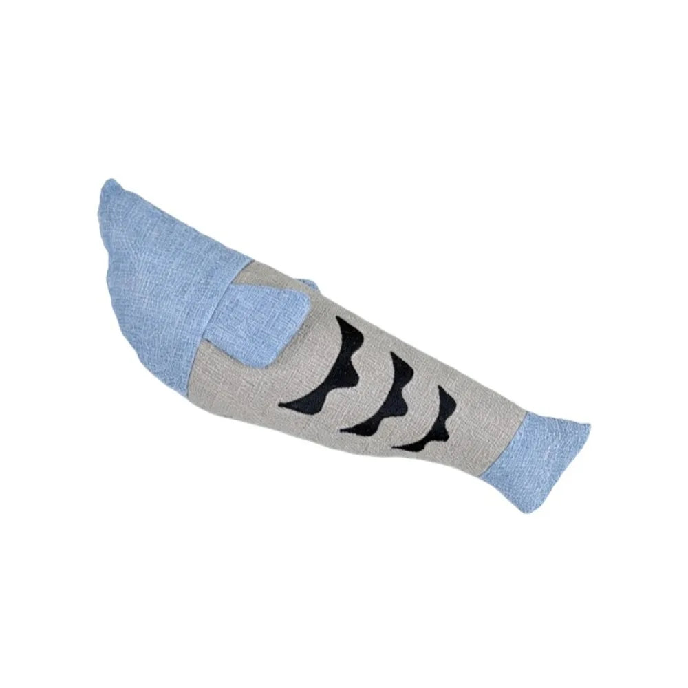 Plush Fish Cat Toy with Bell — Bite-Resistant Squeaky Teaser