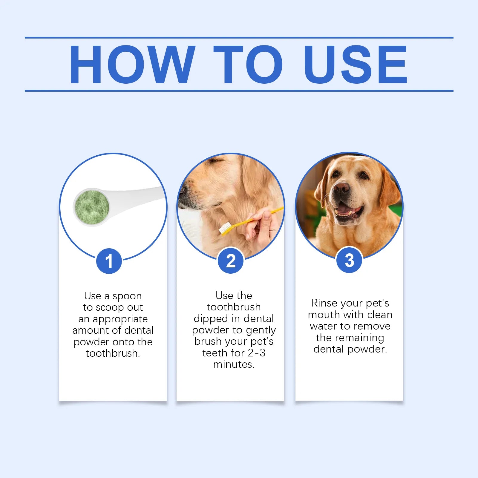 Deep-Clean Pet Teeth Powder — Dissolves Plaque & Eliminates Odor, 100g