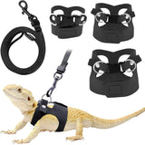Bearded Dragon Harness & Leash Set — Adjustable Soft Leather Vest