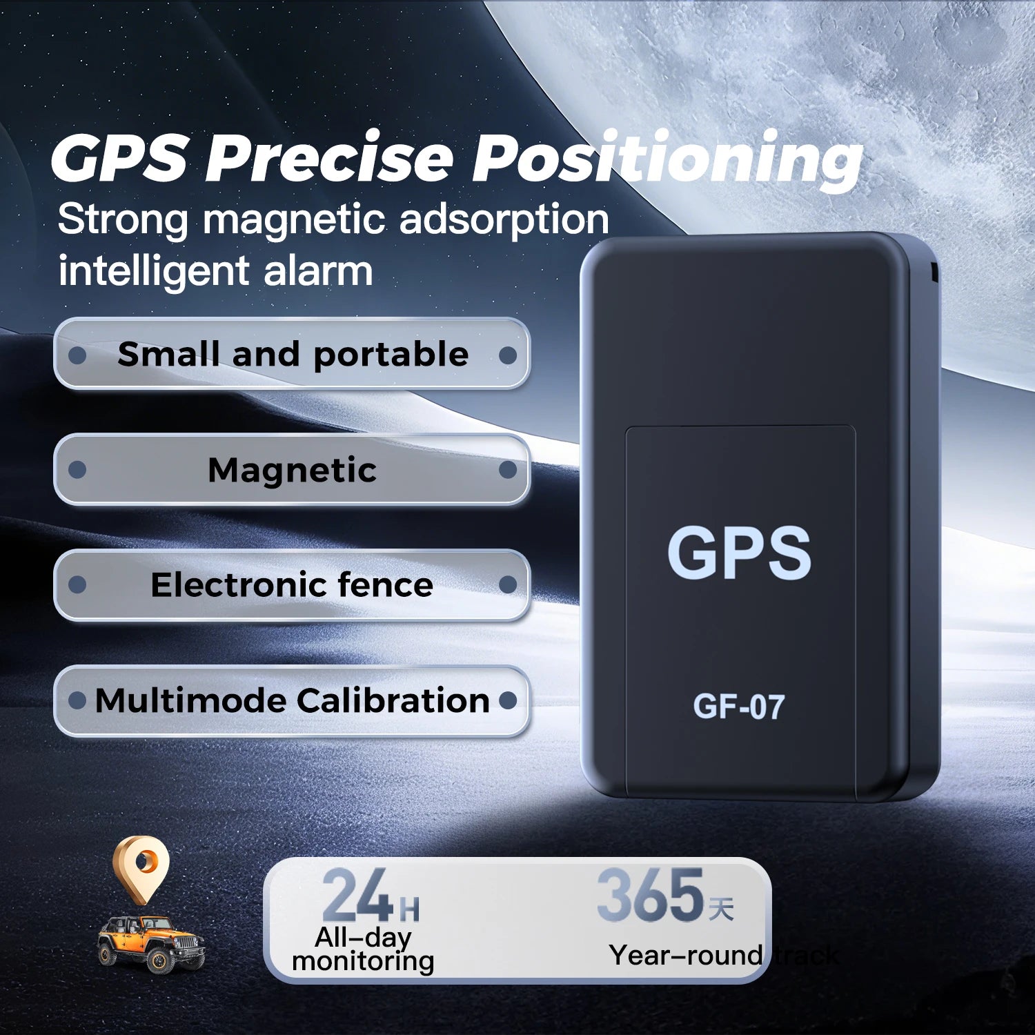 Mini Magnetic GPS Tracker with Geo-Fence for Cars & Pets
