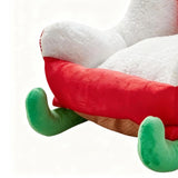Christmas Sleigh Pet Bed (Removable Washable Plush Cover)