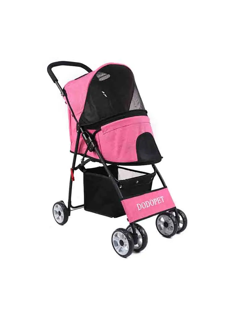 Lightweight Foldable Luxury Pet Travel Stroller for Small Dogs & Cats — Fashion Portable Outdoor Carrier