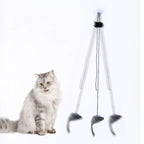 Simulated Mice & Rabbit Suction Cup Cat Teaser Toy — Spring Rope Interactive Cat Toy