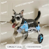 For Hind Legs Durable Pet Mobility Cart Four Wheel Assisted Walking Adjustable Dog Wheelchair with Comfort Fit for Elderly Dogs
