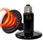 Far-Infrared Ceramic Heat Lamp — Dual-Voltage No-Light Heater, 25W-200W