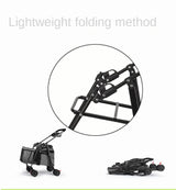 3 In1 Premium Pet Stroller Foldable Medium Size Dog Buggies with Luxury Style 4 Wheels Steel Frame Small Dogs Cats