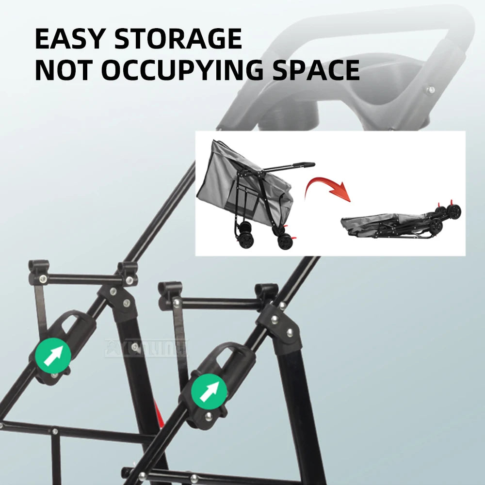 Portable Foldable Outdoor Travel Cart for Medium & Large Dogs & Cats