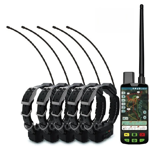 Multi-Dog GPS Tracker & Remote Training Device with Handheld Unit for Working Dogs