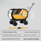 Transparent Foldable Pet Carry-On Suitcase Trolley for Cats & Dogs