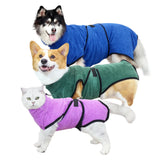 Microfiber Drying Bathrobe for Dogs — Adjustable, Super Absorbent, XS–XL
