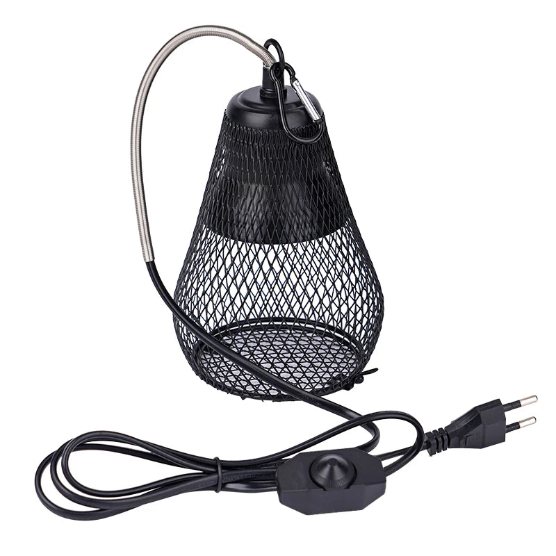 All-in-One Reptile Heat Lamp Shade — Anti-Scald Ceramic Infrared Heater
