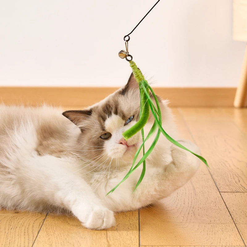 Suction Cup Dogtail Grass Teaser — Hands-Free & Handheld Cat Wand