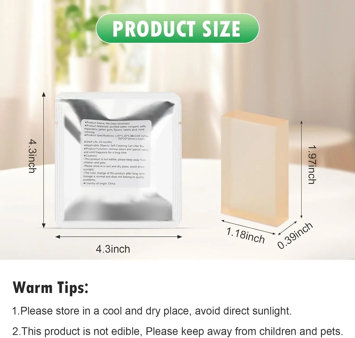 6-Pack Floral Deodorizer Gel — Long-Lasting Odor Neutralizer for Meowant Self-Cleaning Litter Boxes