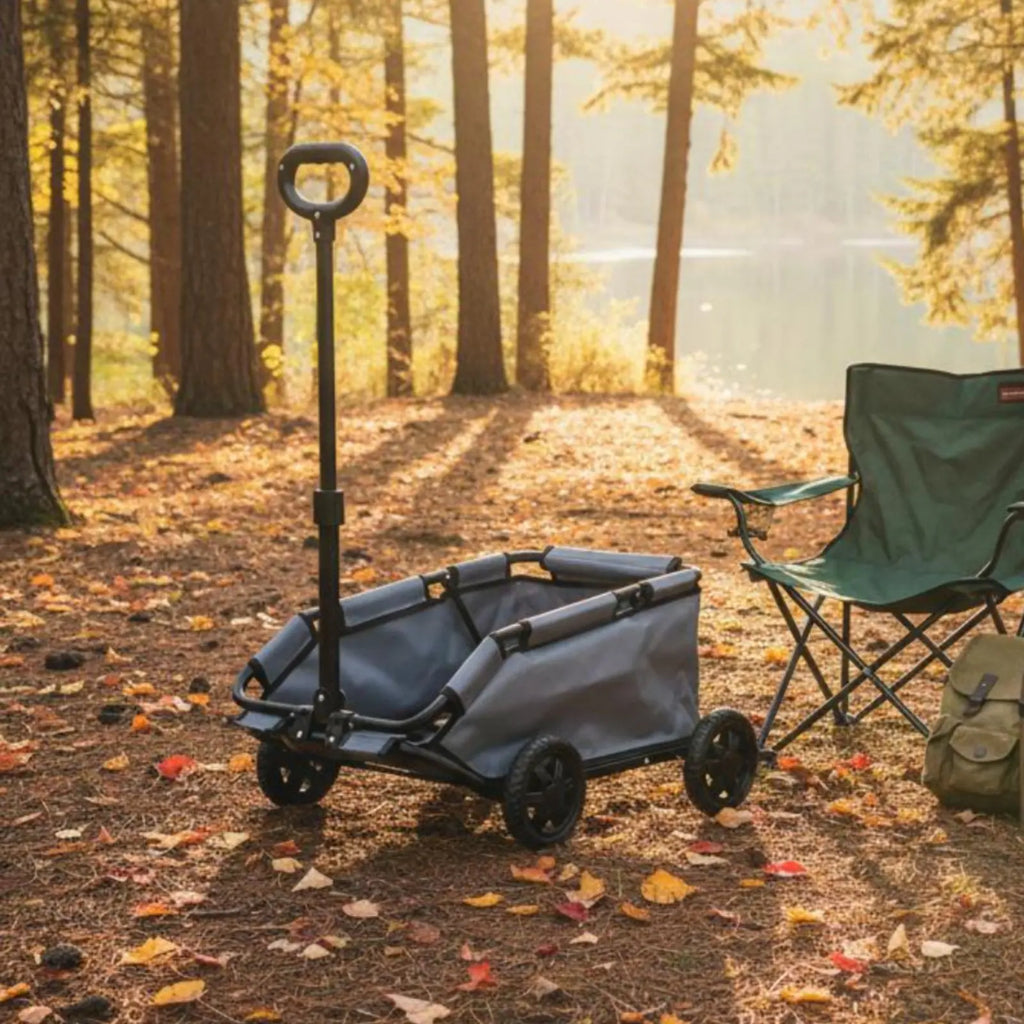 Lightweight Portable 4-Wheel Pet Pull Wagon with Adjustable Handle