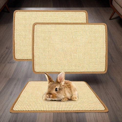 Natural Fiber Chew Mat — Anti-Slip Cage Bedding for Rabbits & Small Pets