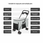 Foldable All-Terrain Large Dog & Cat Stroller Cart — Portable Outdoor Carrier