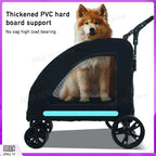 Large Capacity Foldable Dog Pet Stroller with Sunshade & Waterproof Fabric — Outdoor Travel Carrier