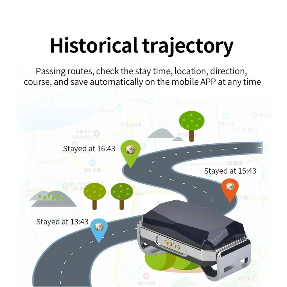 2G GPRS Waterproof GPS Tracker Collar for Cats & Dogs