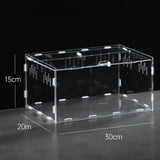 Clear Acrylic Reptile Habitat — Anti-Escape Breeding Box for Chameleons & Spiders