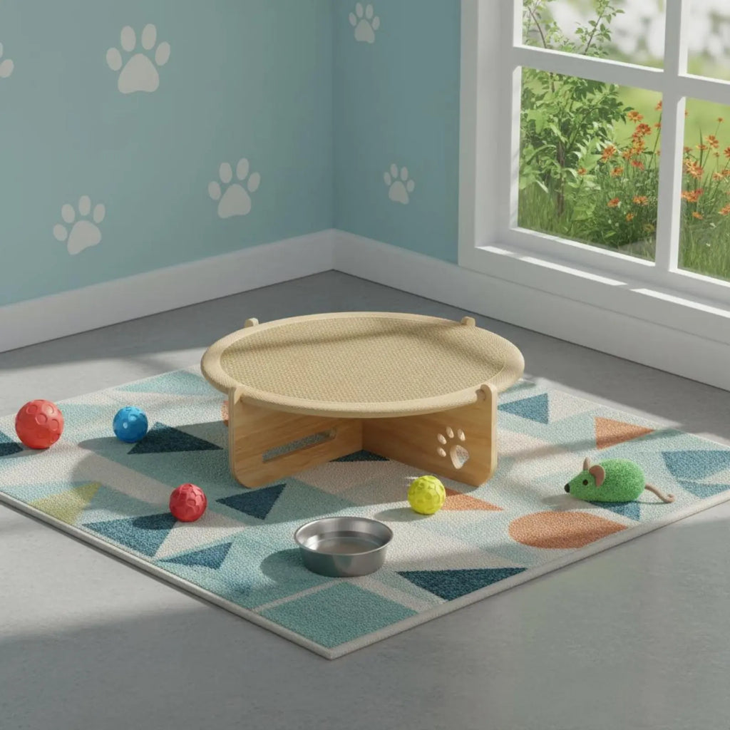 Cooling Wooden-Frame Cat Hammock Bed for Summer