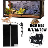 Adjustable Reptile Heat Mat — Under-Tank Terrarium Warmer, 5W–20W
