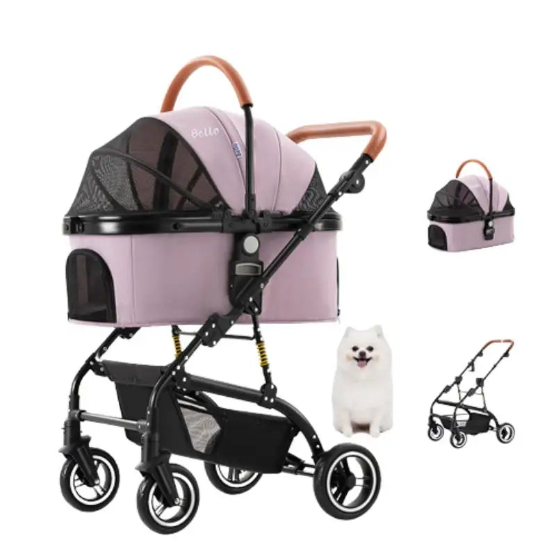 Bello Car Trunk-Compatible Foldable Pet Stroller for Dogs — Portable Travel Cart for On-the-Go Outings