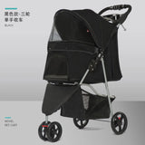 Lightweight Foldable Pet Stroller for Daily Outdoor Use Cat Dog Stroller for Disabled Pets Travel Carrier Carriage