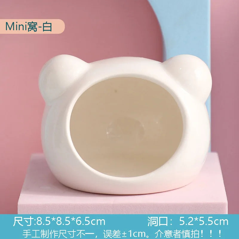 Ceramic Hamster House — Cooling Summer Hideout for Small Pets