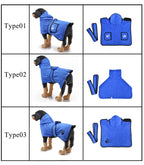 Microfiber Dog Bath Towel — Super-Absorbent Wearable Robe, XS–XL