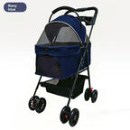 Detachable Washable Pet Stroller Trolley for Small & Medium Dogs & Cats — Lightweight Travel Carrier