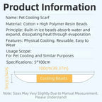 Printed Dog Cooling Ice Scarf 2-Pack (Breathable Towel, Fast-Cooling)