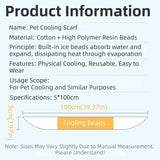 Printed Dog Cooling Ice Scarf 2-Pack (Breathable Towel, Fast-Cooling)