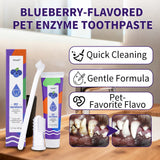 Enzymatic Pet Dental Kit — Blueberry Toothpaste, Brush & Finger Brush