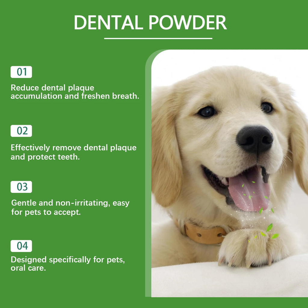 Dog & Cat Teeth Cleaning Powder — Removes Tartar, Stains & Bad Breath