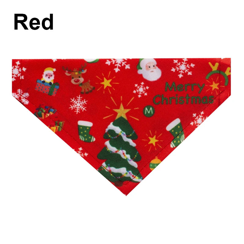 Christmas Santa Claus Bandana Bib Collar for Dogs & Cats