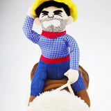 Dog Cowboy Rider Costume with Hat (Cosplay Party Outfit)