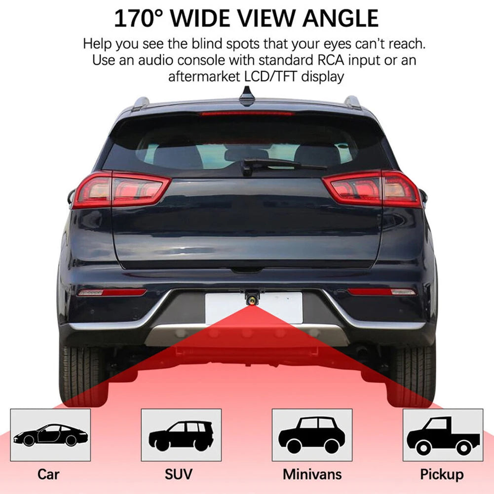 720P AHD Vehicle Backup Camera - 170° Wide-Angle Night Vision Reversing Camera