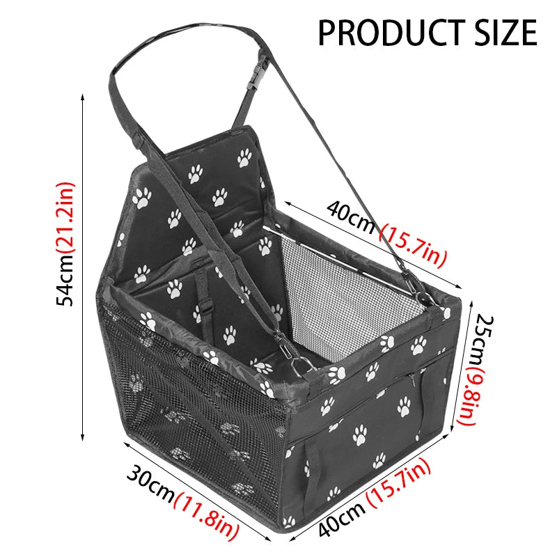 Dog Car Seat with Storage Pockets (Universal, Non-Slip, Small & Medium Dogs)