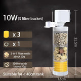 Silent Submersible Aquarium Filter (Turtle & Fish Tank, Bio Sponge)