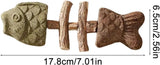 Textured Fishbone Chew Toy for Cats