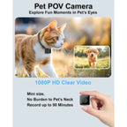 1080P HD Cat Camera Collar - No WiFi, No App Needed Mini Pet POV Cam